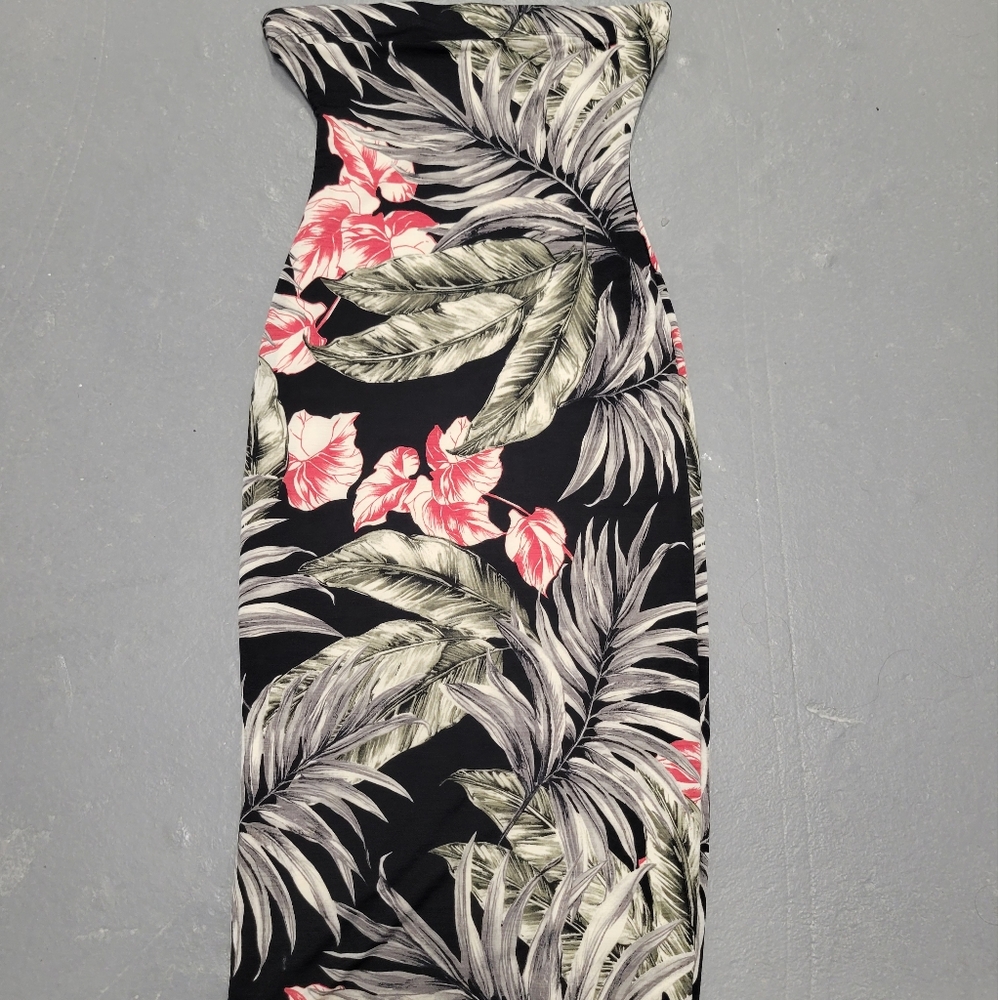 Tropical print dress